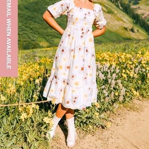 One loved babe boutique smocked sunflower dress